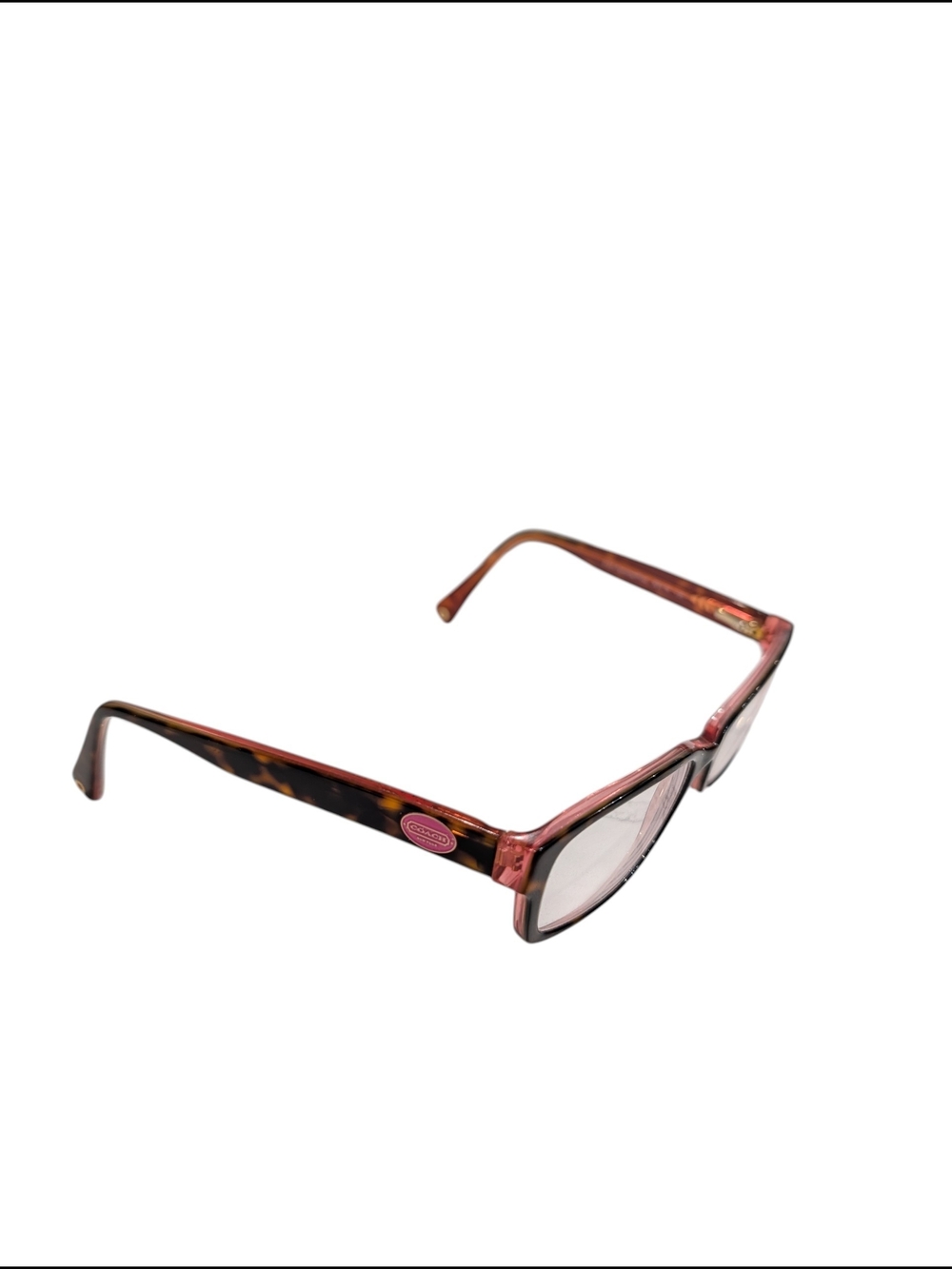 Coach women’s eyeglass frames translucent pink tortoise Eye Wear Classic Coach